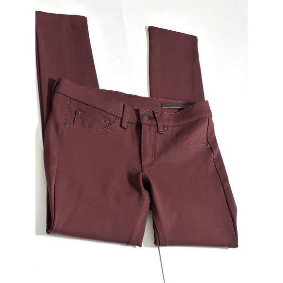 Rag & Bones Women's Jean Leggings In Burgundy Ponte Size (26) Stretchy Jeans - Picture 13 of 16